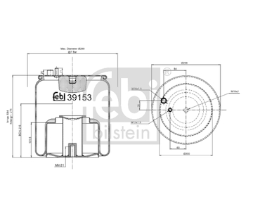 Mech, pneumatické odpružení FEBI BILSTEIN 39153