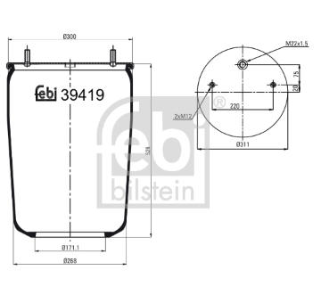 Mech, pneumaticke odpruzeni FEBI BILSTEIN 39419