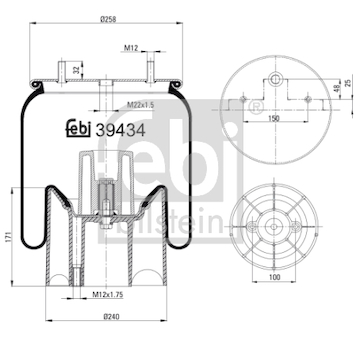 Mech, pneumaticke odpruzeni FEBI BILSTEIN 39434