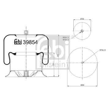 Mech, pneumatické odpružení FEBI BILSTEIN 39854