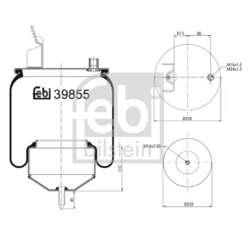 Mech, pneumaticke odpruzeni FEBI BILSTEIN 39855