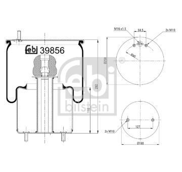 Mech, pneumaticke odpruzeni FEBI BILSTEIN 39856