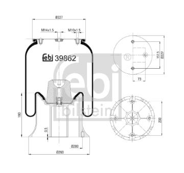 Mech, pneumaticke odpruzeni FEBI BILSTEIN 39862