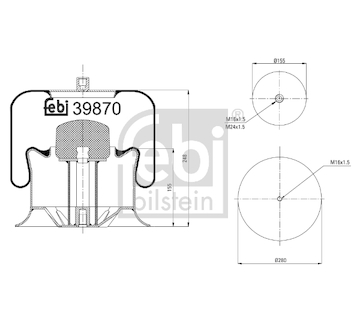 Mech, pneumaticke odpruzeni FEBI BILSTEIN 39870