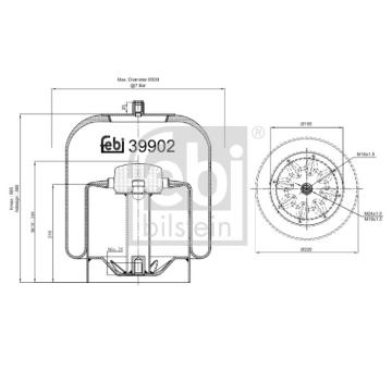 Mech, pneumaticke odpruzeni FEBI BILSTEIN 39902