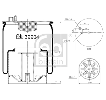 Mech, pneumaticke odpruzeni FEBI BILSTEIN 39904