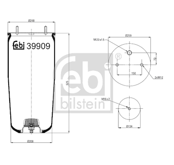 Mech, pneumaticke odpruzeni FEBI BILSTEIN 39909