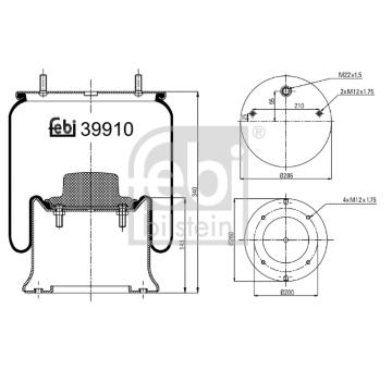 Mech, pneumaticke odpruzeni FEBI BILSTEIN 39910