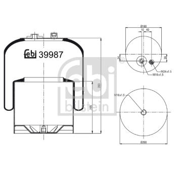 Mech, pneumaticke odpruzeni FEBI BILSTEIN 39987