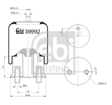 Mech pneumatického prużenia FEBI BILSTEIN 39992