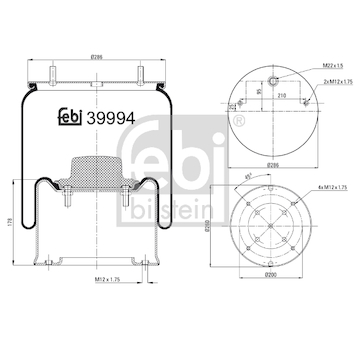 Mech, pneumaticke odpruzeni FEBI BILSTEIN 39994