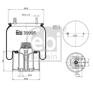 Mech, pneumaticke odpruzeni FEBI BILSTEIN 39995