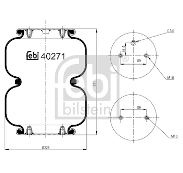 Mech pneumatického prużenia FEBI BILSTEIN 40271