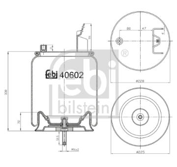 Mech, pneumaticke odpruzeni FEBI BILSTEIN 40602