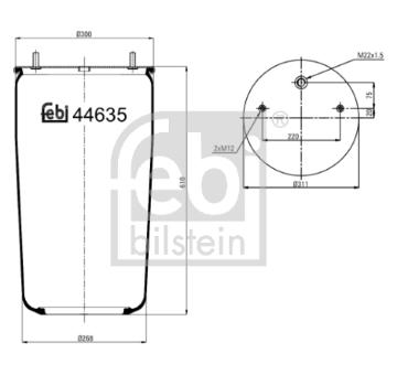 Mech, pneumaticke odpruzeni FEBI BILSTEIN 44635