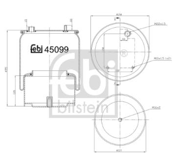 Mech, pneumaticke odpruzeni FEBI BILSTEIN 45099