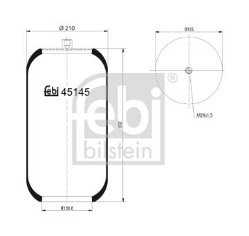 Mech, pneumaticke odpruzeni FEBI BILSTEIN 45145