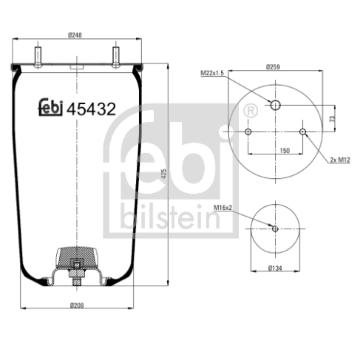 Mech, pneumaticke odpruzeni FEBI BILSTEIN 45432