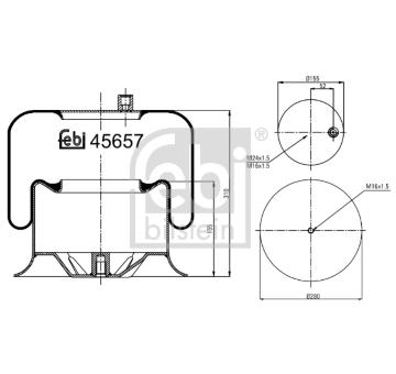 Mech, pneumaticke odpruzeni FEBI BILSTEIN 45657