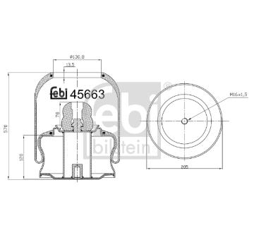 Mech, pneumaticke odpruzeni FEBI BILSTEIN 45663