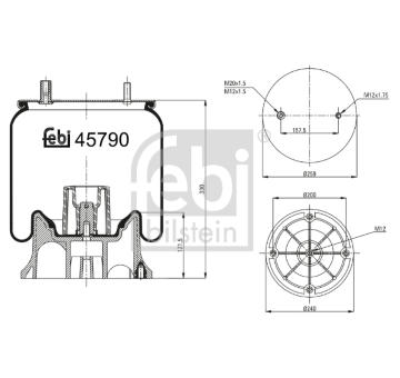 Mech, pneumaticke odpruzeni FEBI BILSTEIN 45790