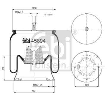 Mech, pneumaticke odpruzeni FEBI BILSTEIN 45894