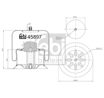 Mech, pneumaticke odpruzeni FEBI BILSTEIN 45897