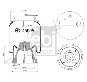 Mech, pneumaticke odpruzeni FEBI BILSTEIN 45995