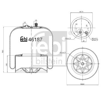 Mech, pneumaticke odpruzeni FEBI BILSTEIN 46187