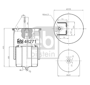 Mech, pneumaticke odpruzeni FEBI BILSTEIN 46271