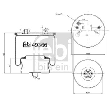 Mech, pneumaticke odpruzeni FEBI BILSTEIN 49366