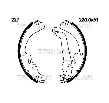 Sada brzdových čelistí TRISCAN 8100 16517