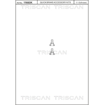 Sada šroubů, brzdový kotouč TRISCAN 8105 116001