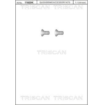 Sada šroubů, brzdový kotouč TRISCAN 8105 116010