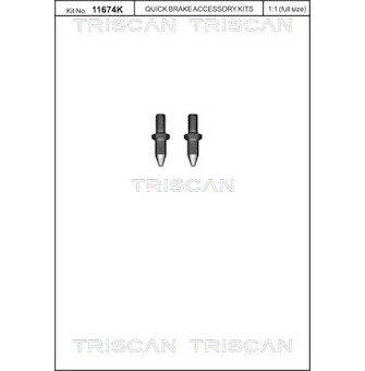 Sada šroubů, brzdový kotouč TRISCAN 8105 116015