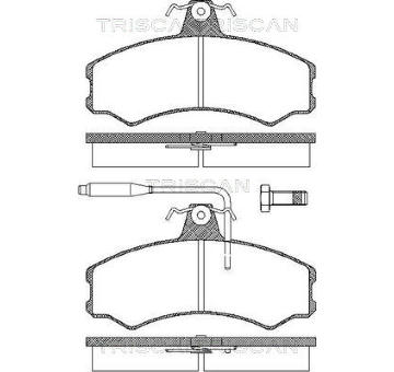 Sada brzdových destiček, kotoučová brzda TRISCAN 8110 10792