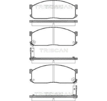 Sada brzdových destiček, kotoučová brzda TRISCAN 8110 10873