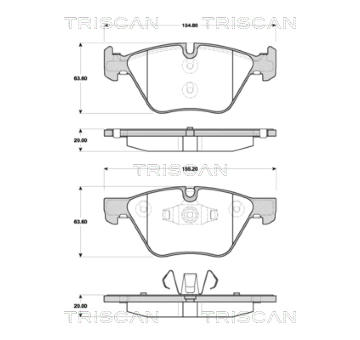 Sada brzdových destiček, kotoučová brzda TRISCAN 8110 11029