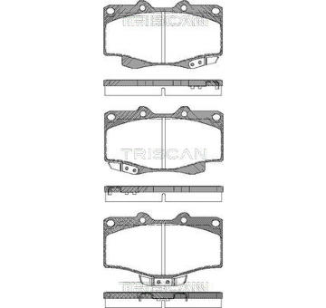 Sada brzdových destiček, kotoučová brzda TRISCAN 8110 13178