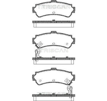 Sada brzdových destiček, kotoučová brzda TRISCAN 8110 14006