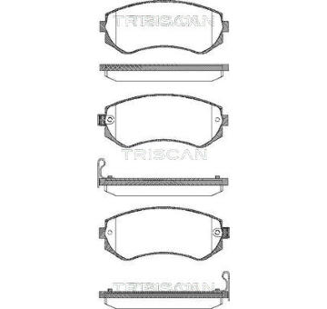 Sada brzdových destiček, kotoučová brzda TRISCAN 8110 14014