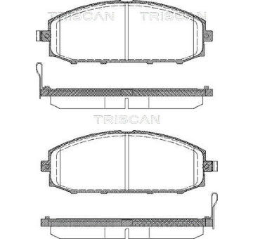 Sada brzdových destiček, kotoučová brzda TRISCAN 8110 14024
