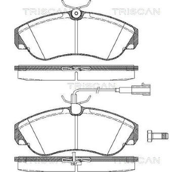 Sada brzdových destiček, kotoučová brzda TRISCAN 8110 15017
