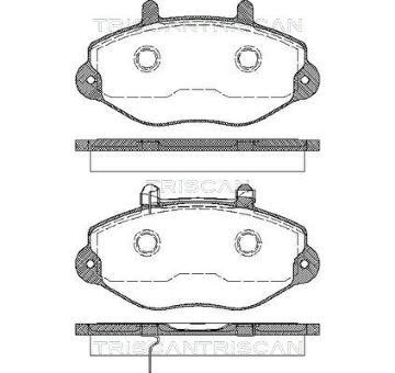 Sada brzdových destiček, kotoučová brzda TRISCAN 8110 16010