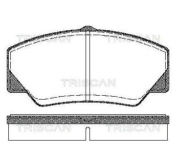 Sada brzdových destiček, kotoučová brzda TRISCAN 8110 16844