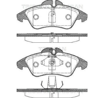 Sada brzdových destiček, kotoučová brzda TRISCAN 8110 23008