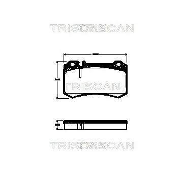 Sada brzdových destiček, kotoučová brzda TRISCAN 8110 23039
