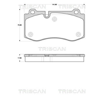 Sada brzdových destiček, kotoučová brzda TRISCAN 8110 23049