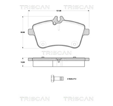 Sada brzdových destiček, kotoučová brzda TRISCAN 8110 23053