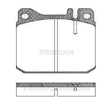 Sada brzdových destiček, kotoučová brzda TRISCAN 8110 23222
